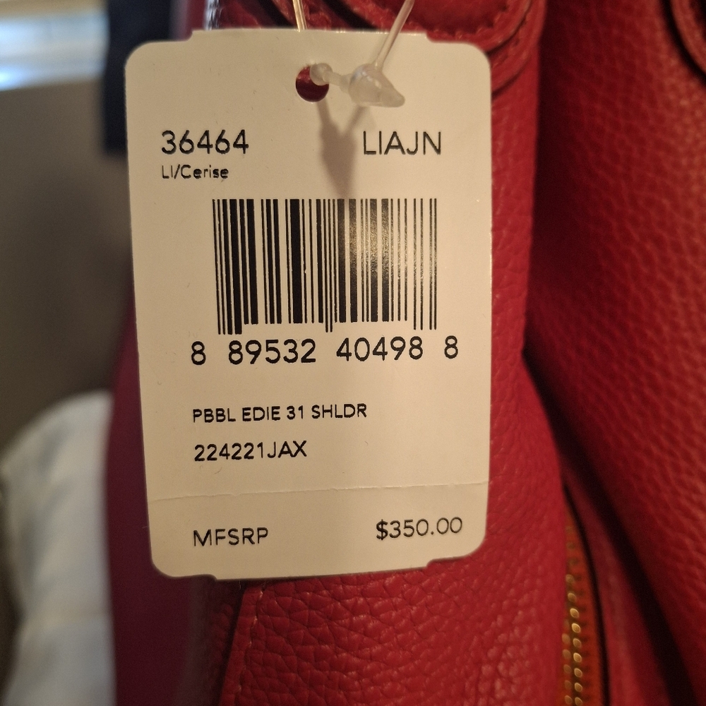 Coach Edie Leather Shoulder Bag 31 - Picture 5 of 16